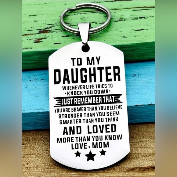 Accessories - 💖5 items for $25 Sale!💖 To My Daughter Silver Keychain Gift